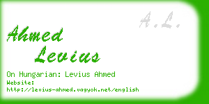 ahmed levius business card